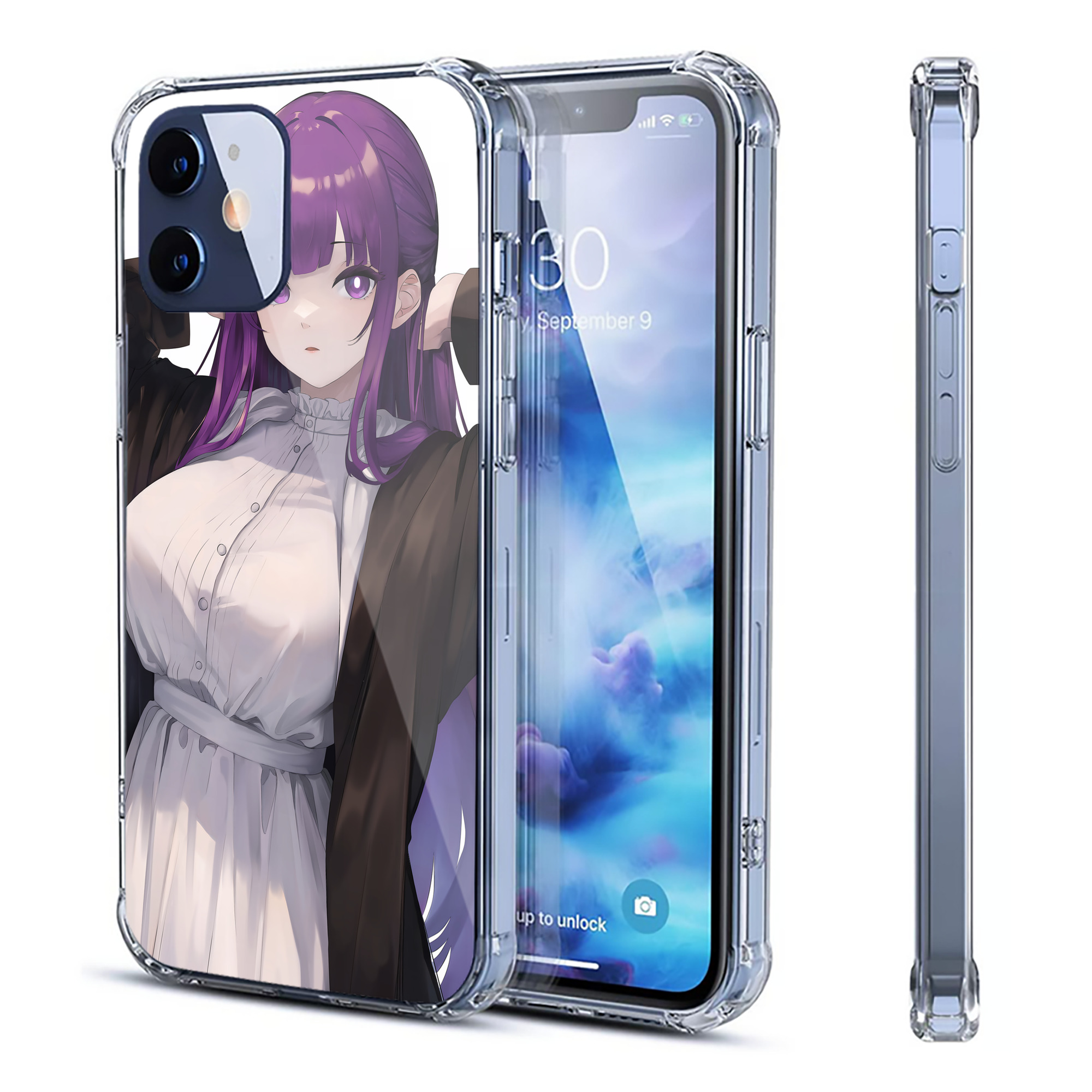 （画像用） 葬送のフリーレン Frieren 【iPhone 12シリーズ対応】透明スマホケース（クリアソフトケース）